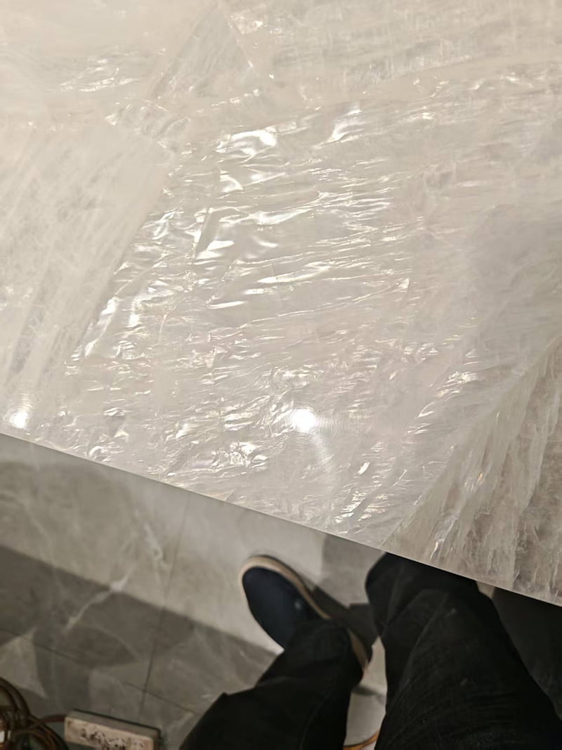 家具维修案例|冰玉石台面桌边角崩裂无痕修复(图4) 家具维修案例|冰玉石台面桌边角崩裂无痕修复(图4)
